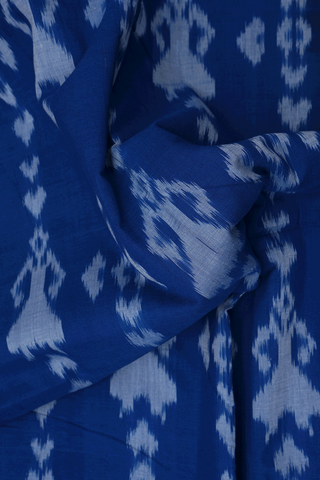 Allover Design Capri Blue Pochampally Cotton Saree