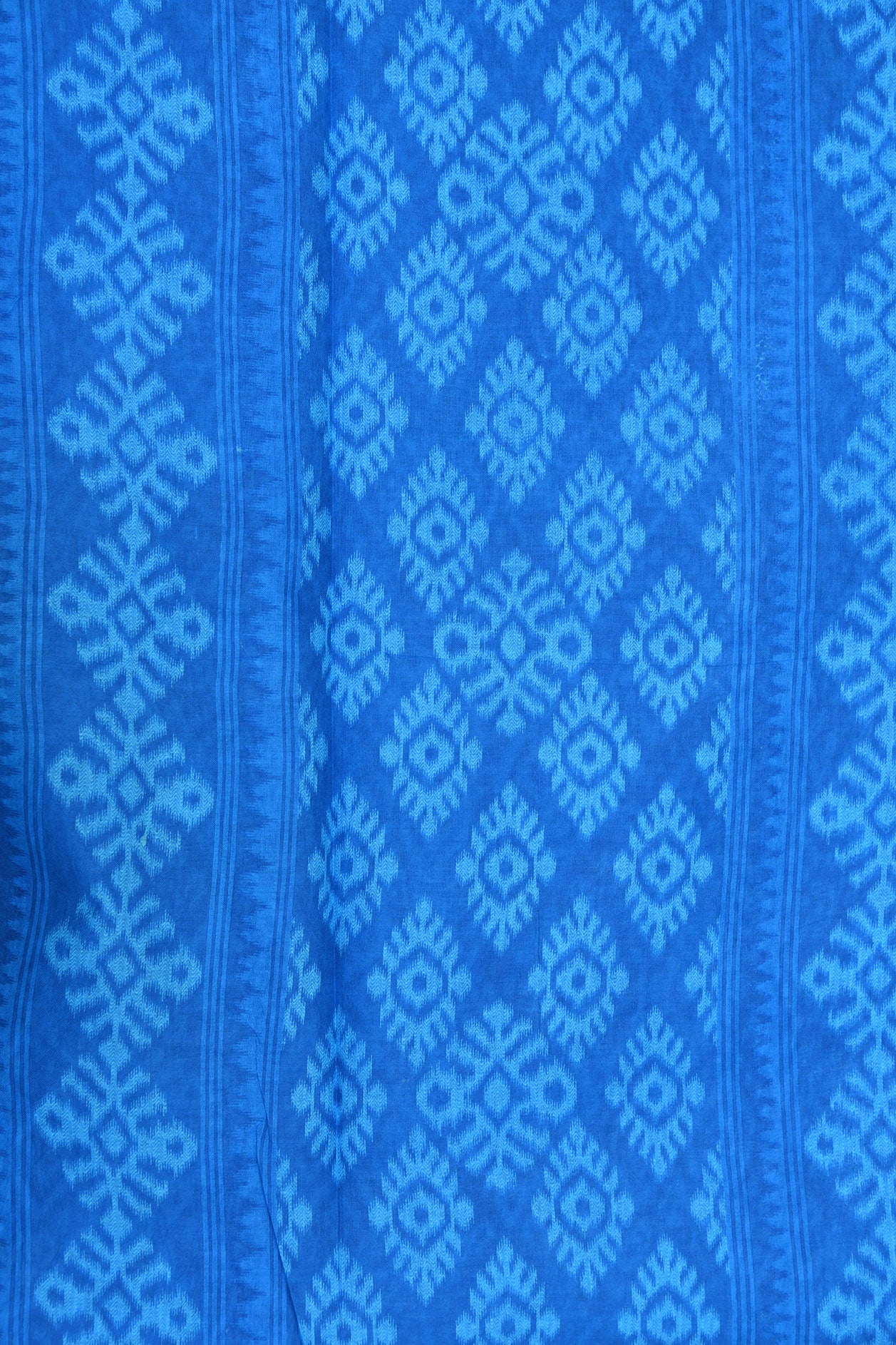 Allover Design Cerulean Blue Ahmedabad Cotton Saree
