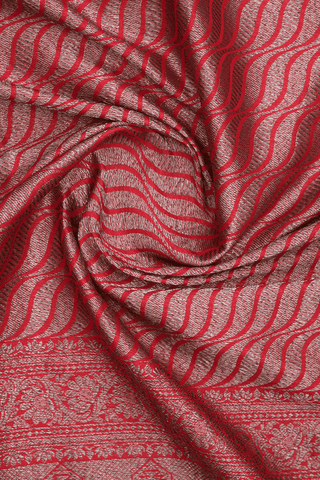 Allover Design Chilli Red Banaras Silk Dupatta