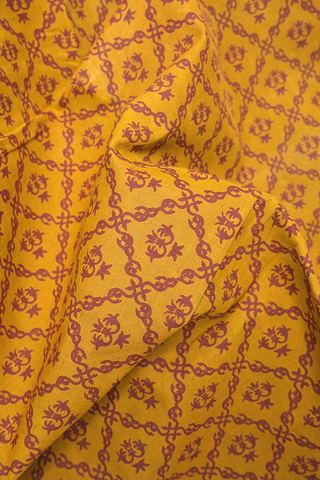 Allover Design Golden Yellow Sungudi Cotton Saree