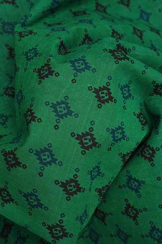 Allover Design Green Nine Yards Sungudi Cotton Saree