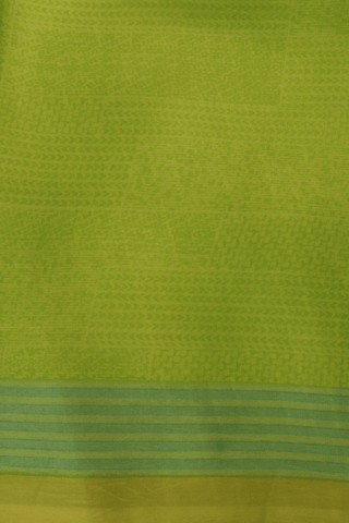 Allover Design Shades Of Green Printed Silk Saree