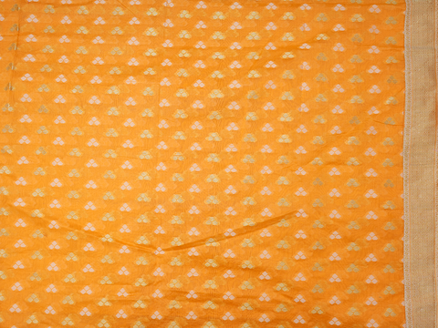 Allover Design Honey Orange Banarasi Unstitched Salwar Material