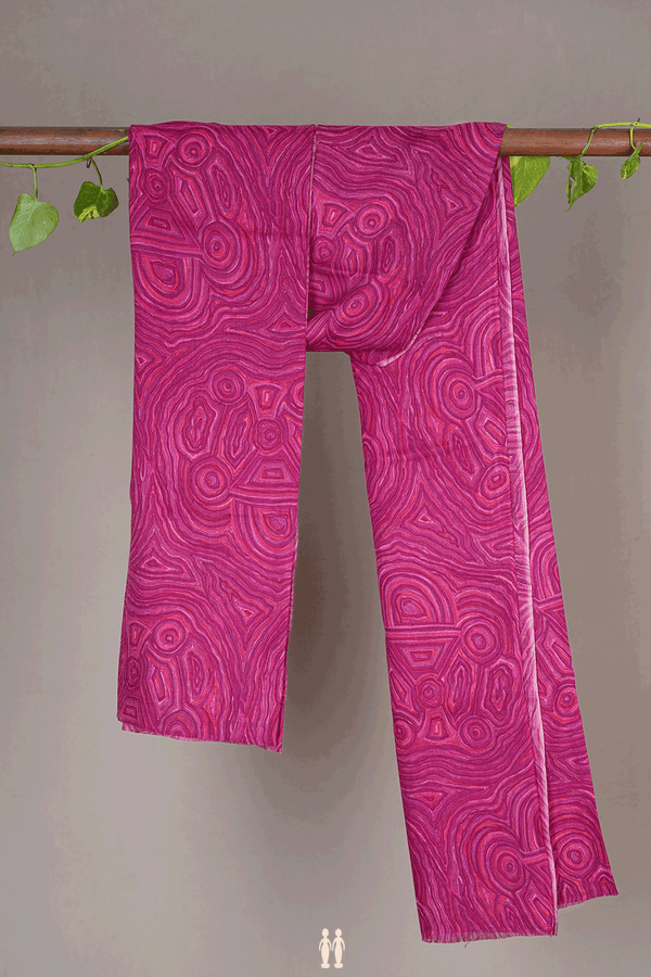Allover Design Magenta Woolen Shawl