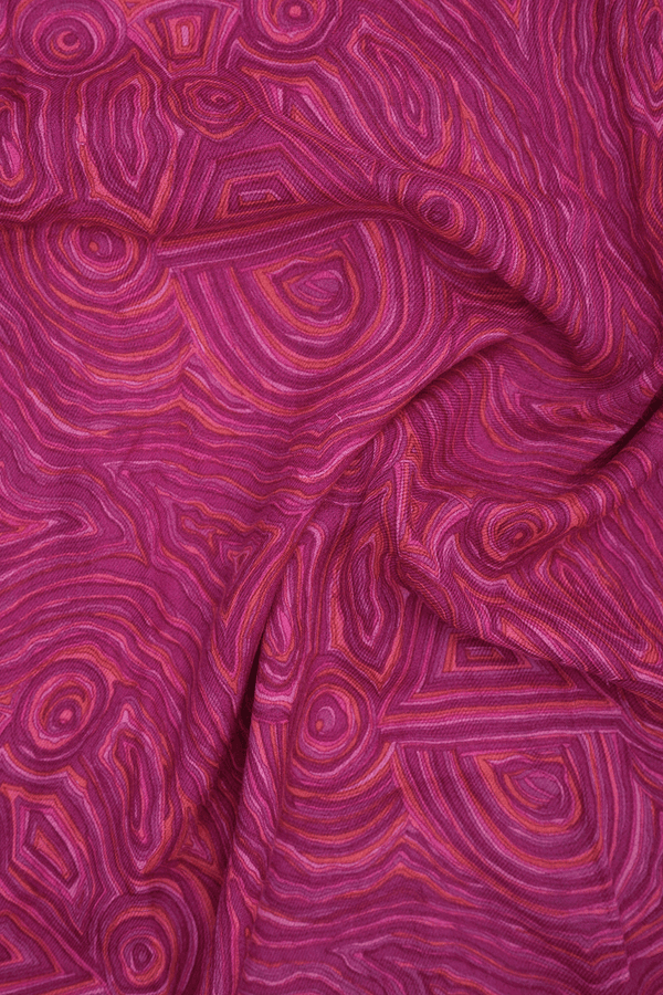 Allover Design Magenta Woolen Shawl