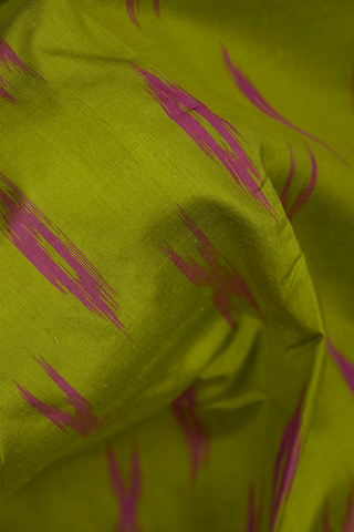 Allover Design Olive Green Pochampally Silk Saree