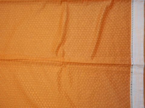 Allover Design Orange Chanderi Unstitched Salwar Material