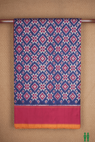 Allover Design Oxford Blue Pochampally Silk Saree