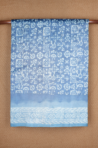 Allover Design Pastel Blue Raw Silk Saree