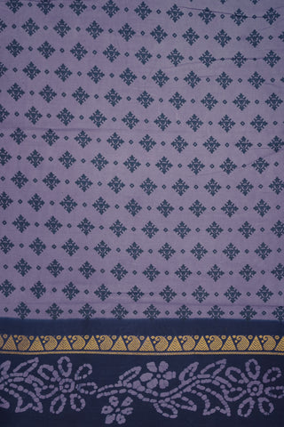 Allover Design Pastel Purple Nine Yards Sungudi Cotton Saree