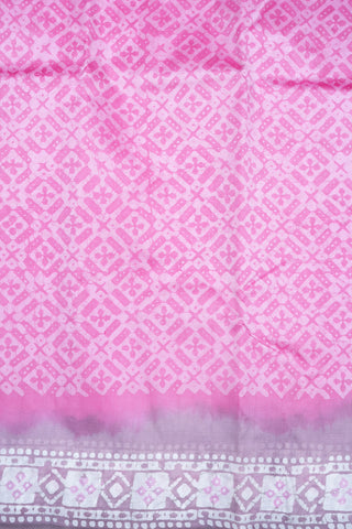 Allover Design Pink Raw Silk Saree
