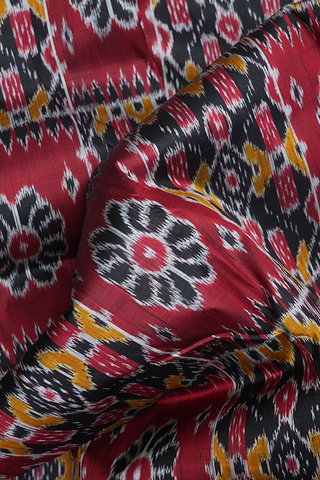 Allover Printed Design Multicolor Odisha Silk Saree
