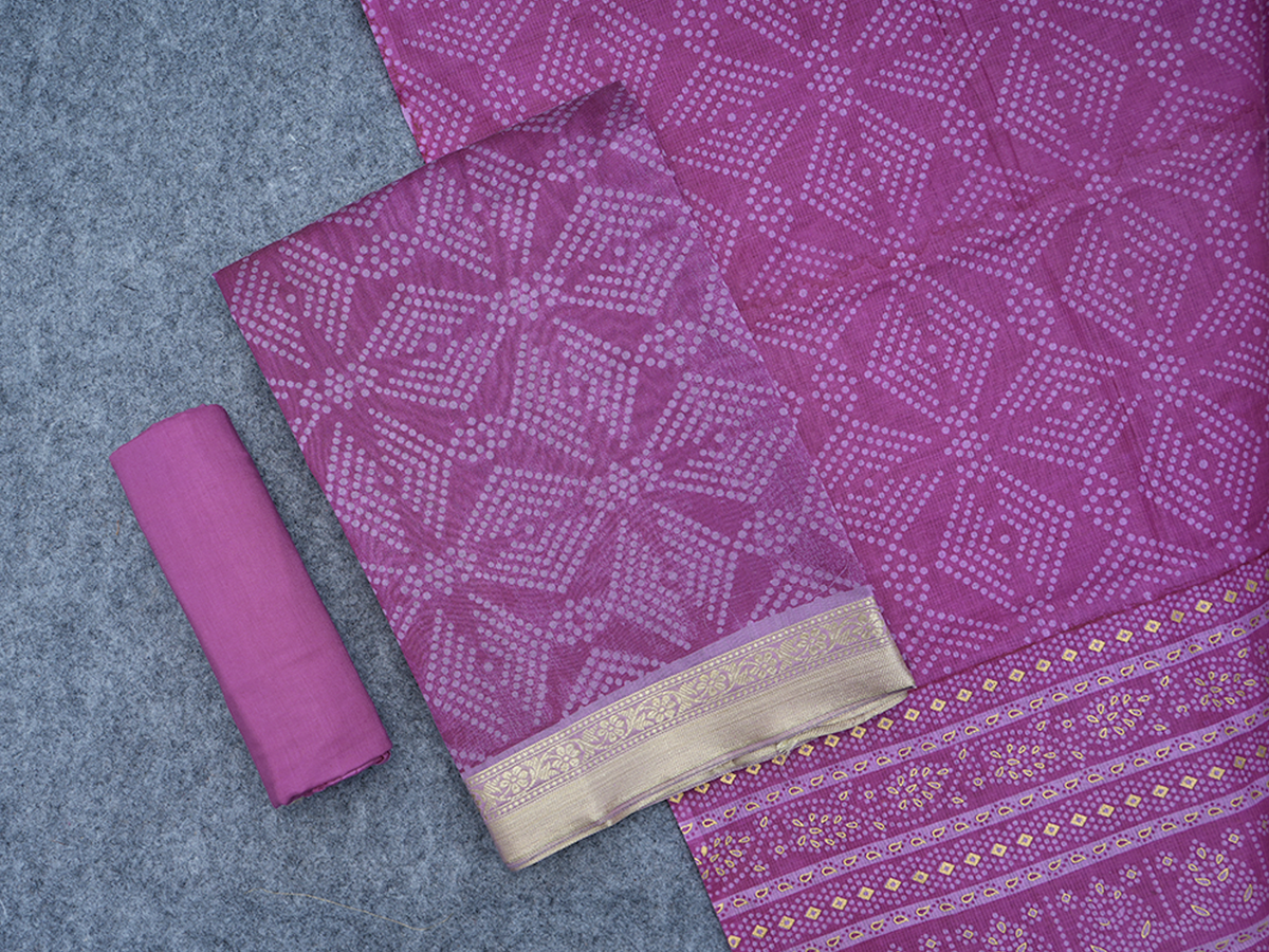 Allover Design Purple Kota Unstitched Salwar Material