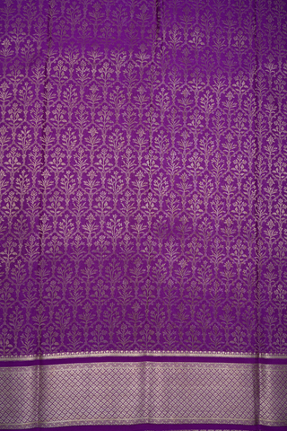 Allover Design Purple Mysore Silk Saree