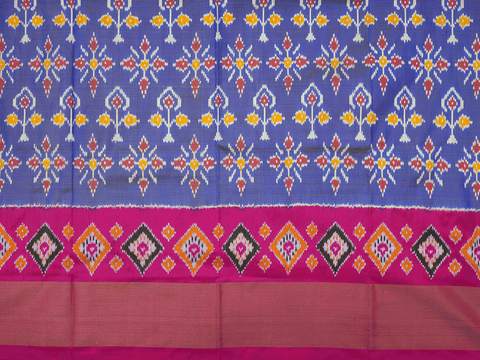 Allover Design Purple Pochampally Pavadai Sattai Material