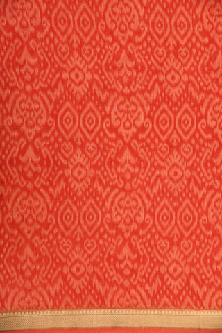 Allover Design Red Printed Ahmedabad Cotton Saree
