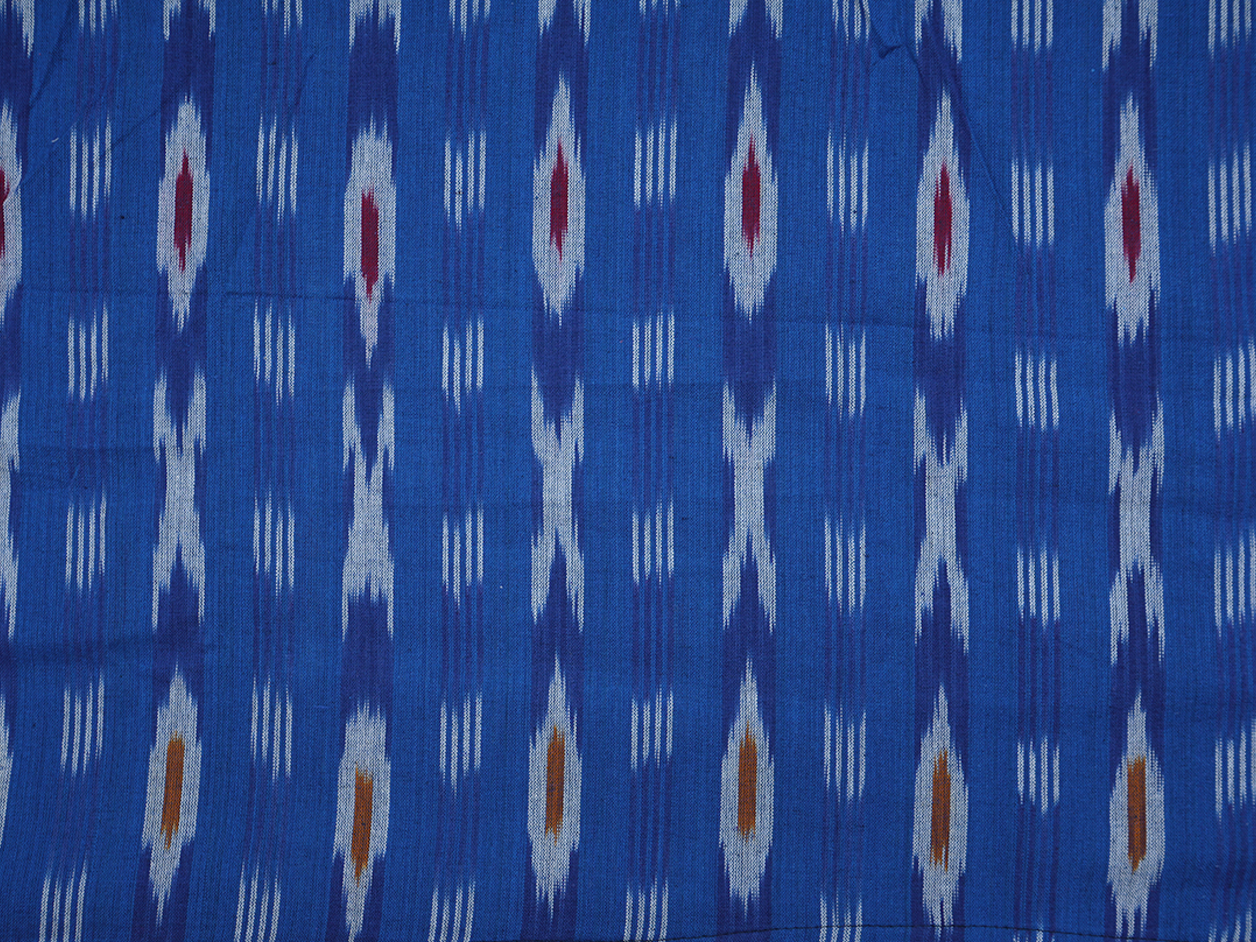 Allover Design Royal Blue Ikat Cotton Salwar Material