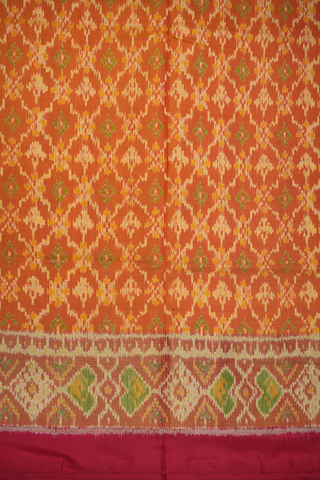Allover Design Royal Orange Patola Silk Saree