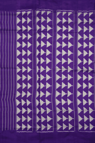 Allover Design Royal Purple Pochampally Silk Saree