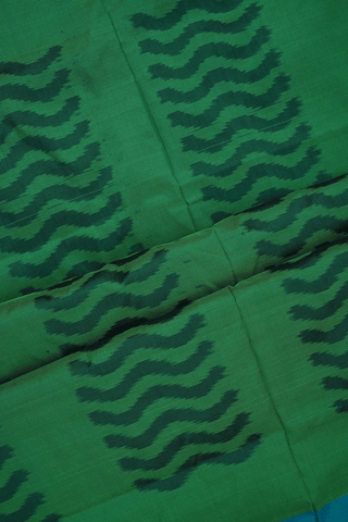 Allover Design Shades Of Green Pochampally Silk Saree