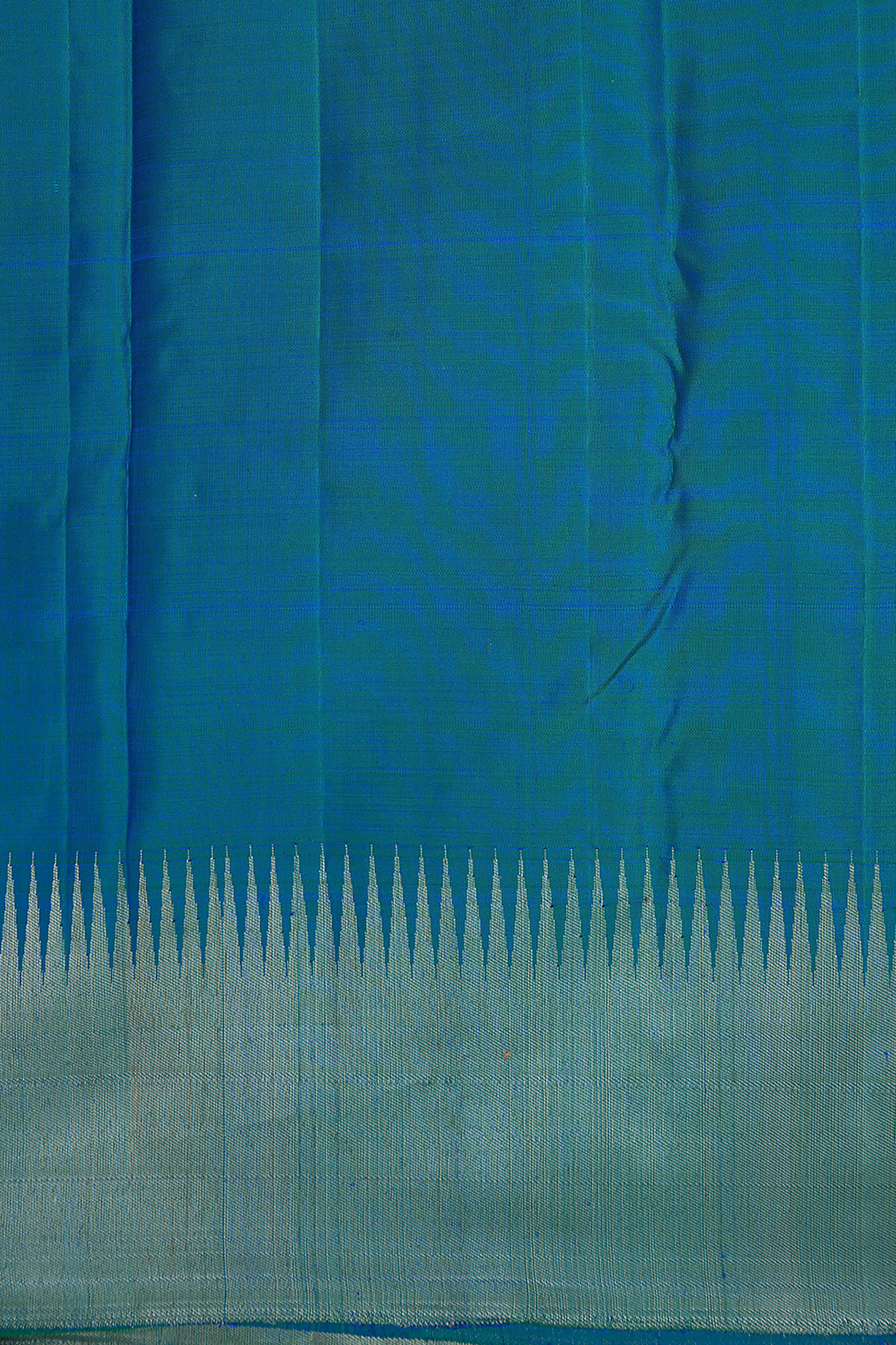 Allover Design Teal Blue Kanchipuram Silk Saree