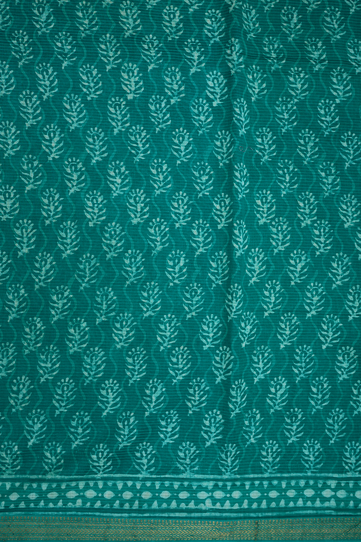 Allover Design Teal Green Maheswari Cotton Saree