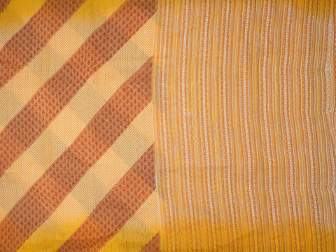Allover Design Yellow Banarasi Unstitched Salwar Material