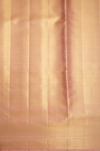 Allover Diagonal Zari Design Baby Pink Kanchipuram Silk Saree