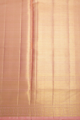 Allover Diagonal Zari Design Baby Pink Kanchipuram Silk Saree