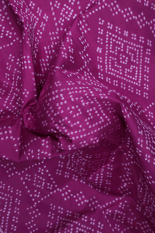 Allover Diamond Design Purple Rose Pochampally Silk Saree