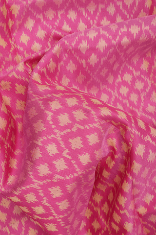 Allover Diamond Design Rose Pink Patola Silk Saree
