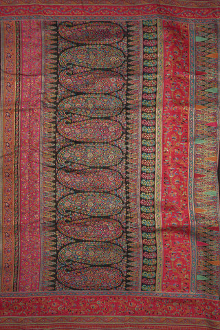 Allover Floral Design Multicolor Pashmina Silk Saree