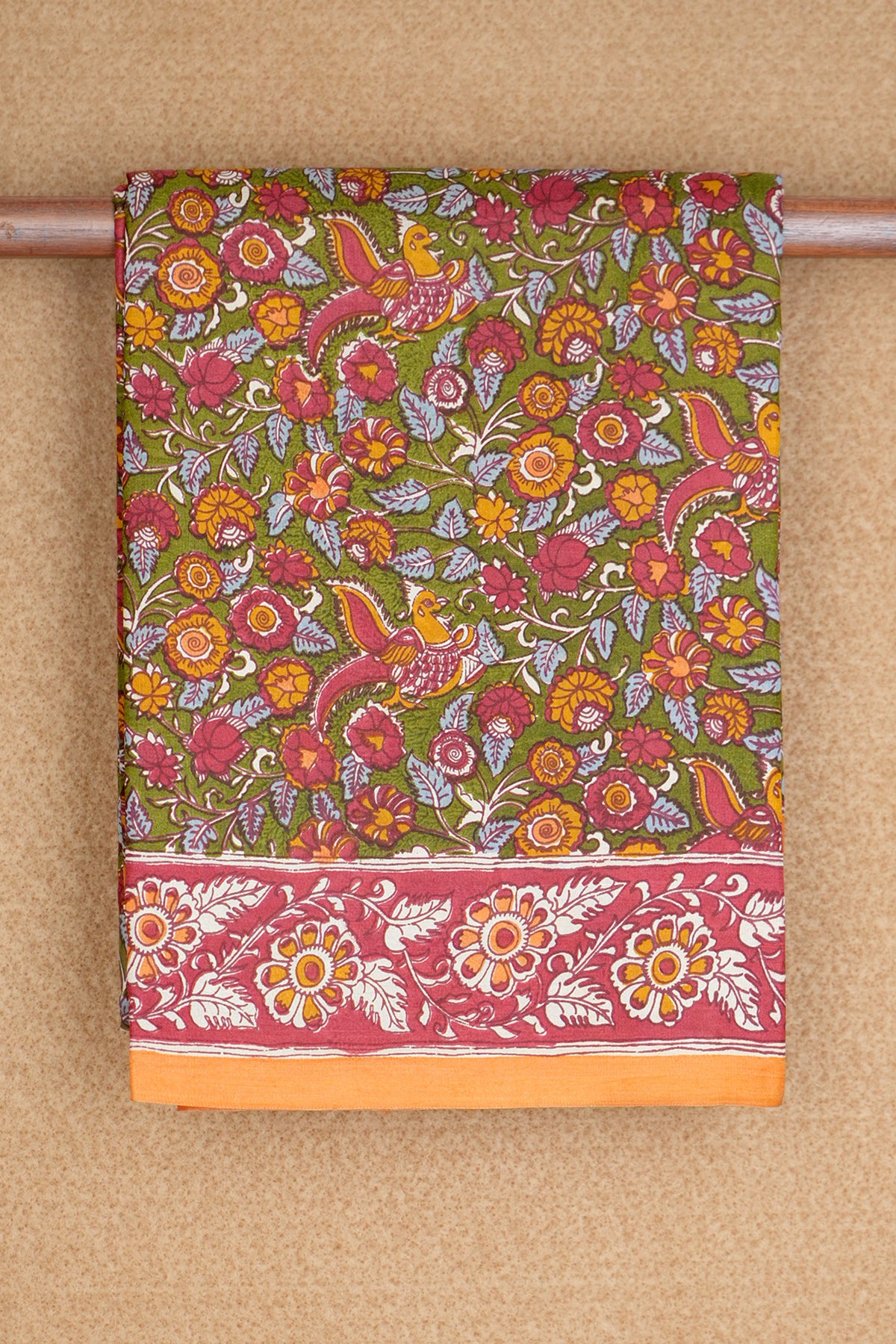 Allover Floral Design Multicolor Printed Silk Saree