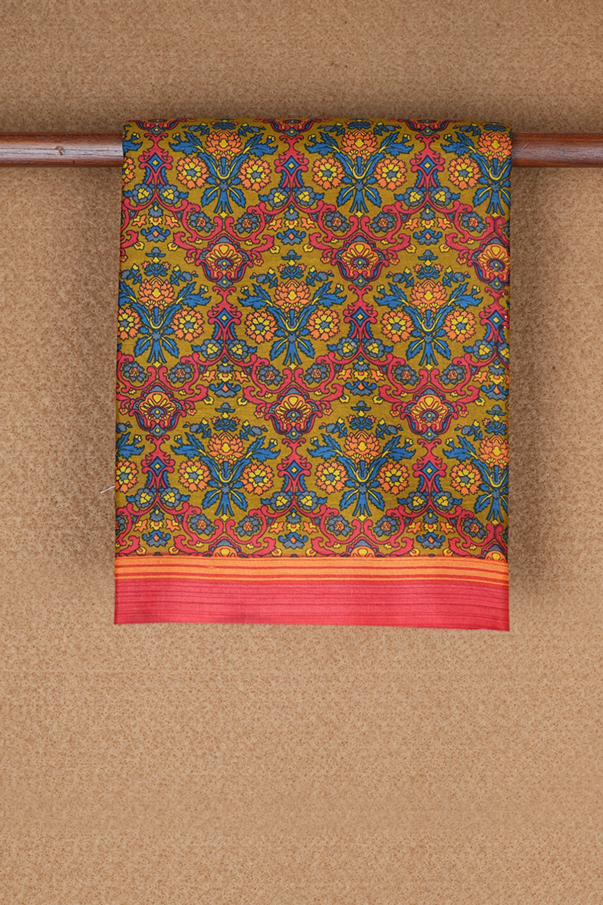 Allover Floral Design Multicolor Printed Silk Saree