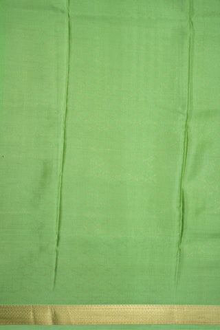 Allover Floral Design Pastel Green Mysore Silk Saree