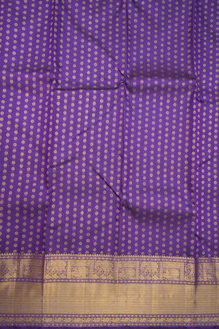 Allover Floral Buttas Purple Kanchipuram Silk Saree
