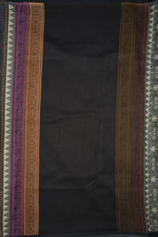 Kashmiri Print Grey Kanchipuram Silk Saree