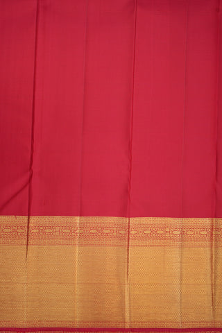 Allover Floral Zari Design Scarlet Red Kanchipuram Silk Saree