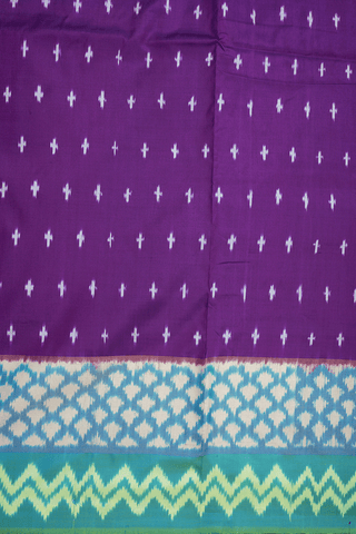 Allover Ikat Buttas Purple Pochampally Silk Saree