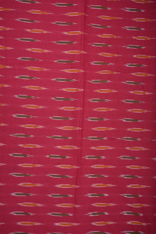 Allover Ikat Design Berry Red Pochampally Cotton Saree
