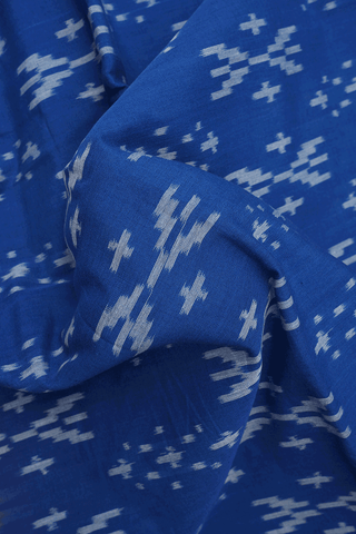 Allover Ikat Motifs Royal Blue Pochampally Cotton Saree
