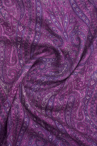 Allover Paisley Design Purple Woolen Shawl