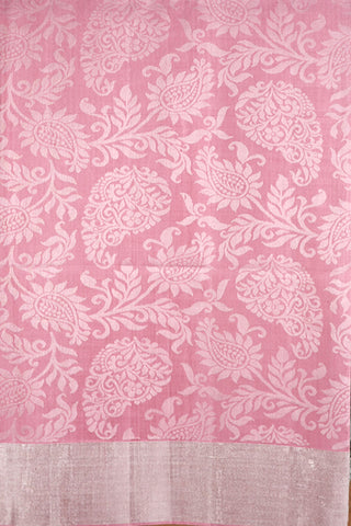 Allover Paisley Zari Design Mauve Pink Soft Silk Saree