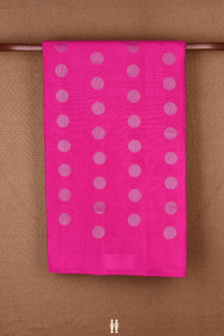 Allover Polka Zari Buttas Magenta Soft Silk Saree