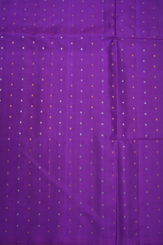 Allover Polka Zari Dots Purple Soft Silk Saree