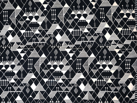 Allover Printed Design Black Cotton Lightweight Quilt