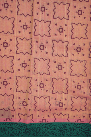 Allover Printed Design Dual Tone Mangalagiri Cotton Saree