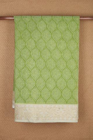 Allover Printed Design Moss Green Kota Cotton Saree