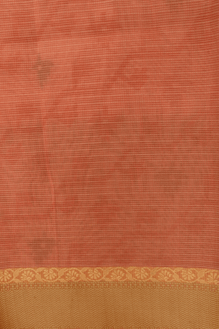 Allover Printed Design Dusty Orange Kota Cotton Saree