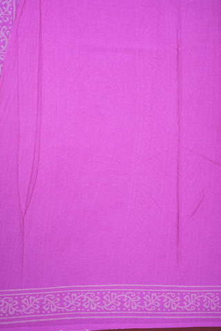 Allover Printed Design Rose Pink Jaipur Cotton Saree